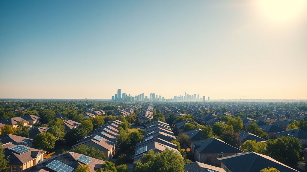 Austin rooftops with solar panels highlight Texas solar incentives benefits